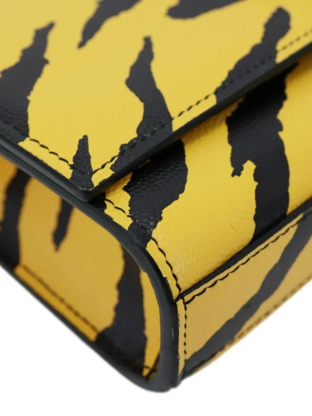 Yves Saint Laurent Classic Kate Zebra Print Leather Crossbody Bag Yellow